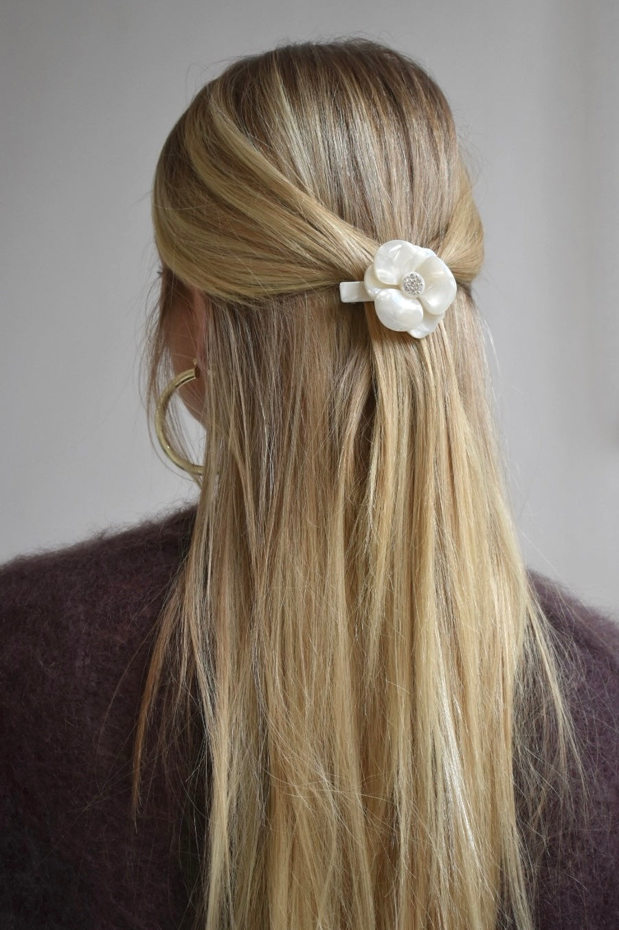 Bloom barette clip- Beige