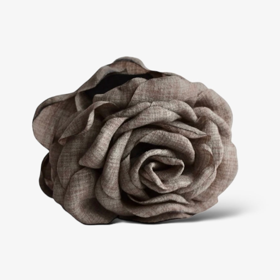 Big Rose haarclip - Taupe