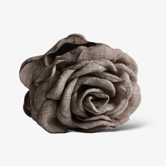 Big Rose Hair Clip - Taupe