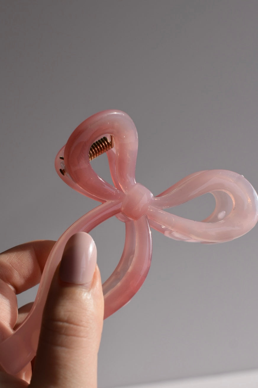 Bow haarclip - Roze