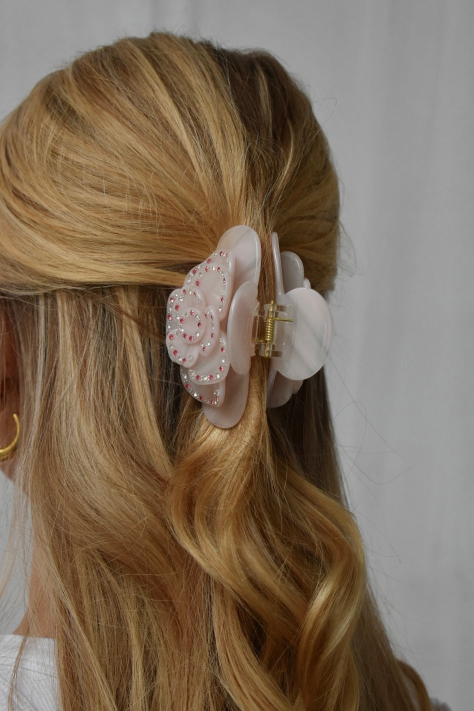 Rose hair clip - Brown