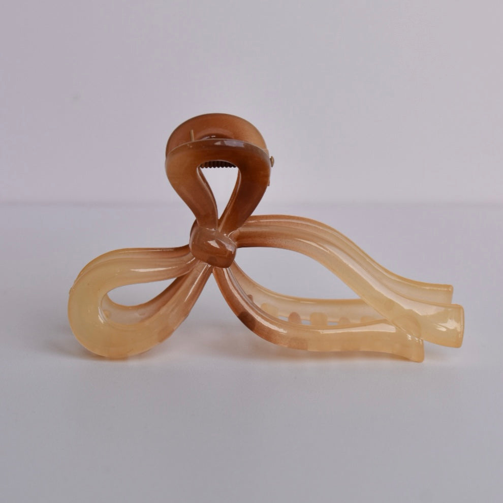 Bow haarclip - Bruin