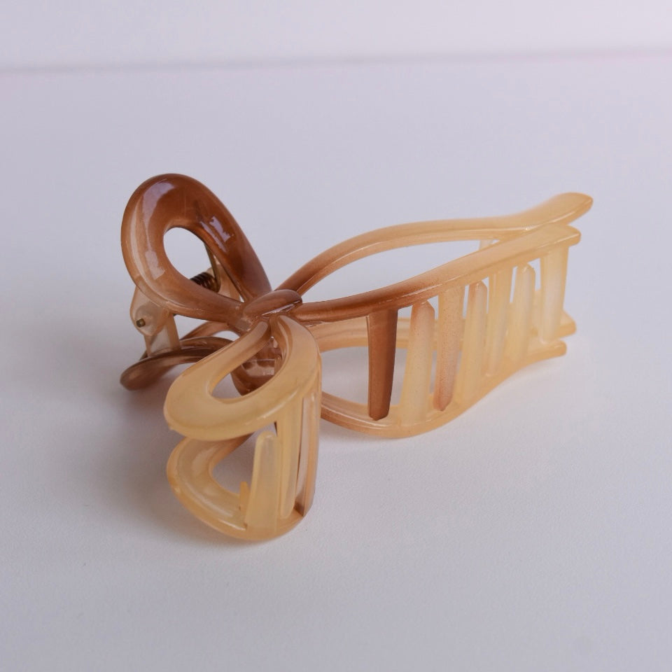 Bow haarclip - Bruin