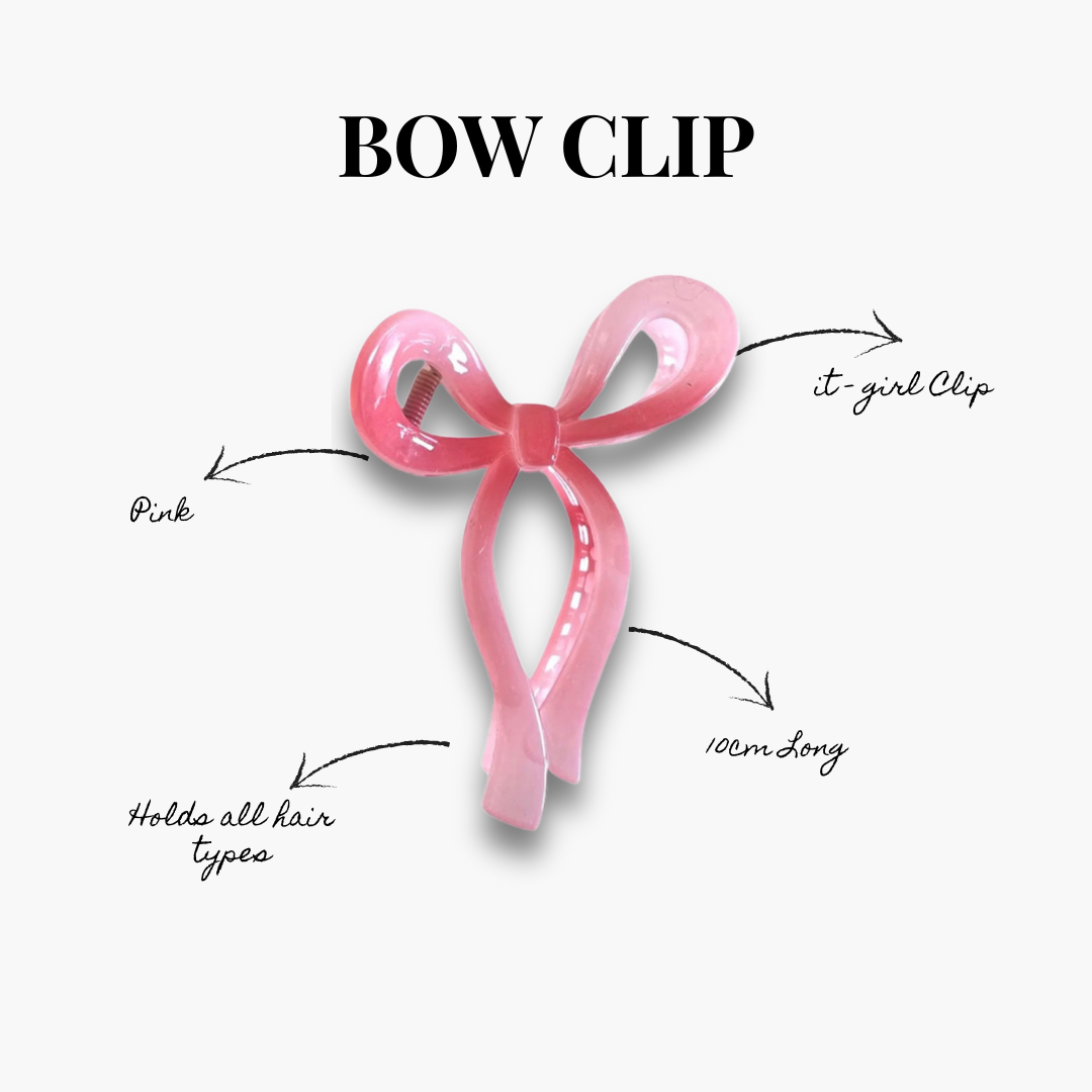 Bow haarclip - Roze