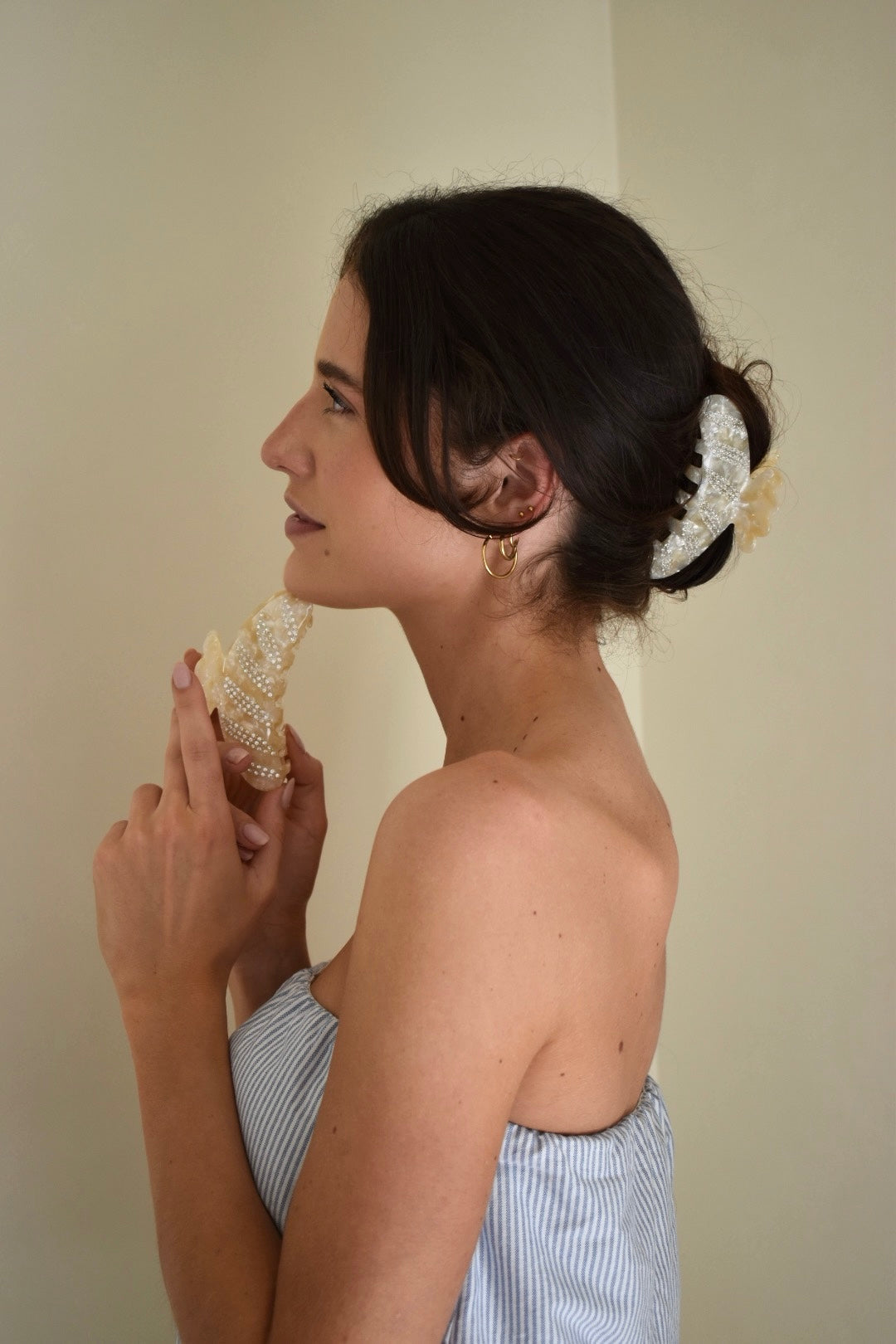 Lilly haarclip - Beige