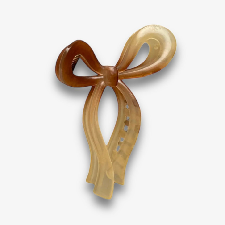 Bow haarclip - Bruin