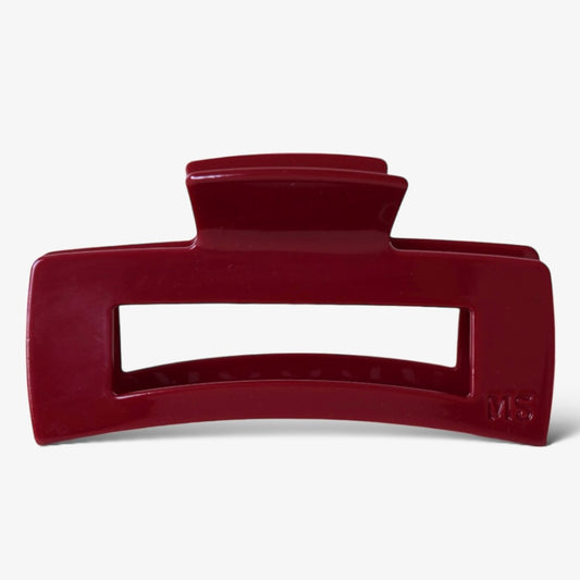 XXL haarklem in bordeauxrood acetaat – groot formaat clip voor dik en lang haar