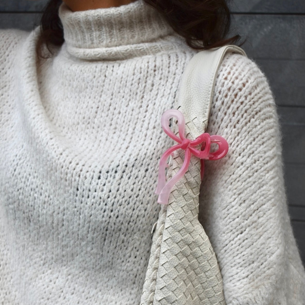 Bow haarclip - Roze