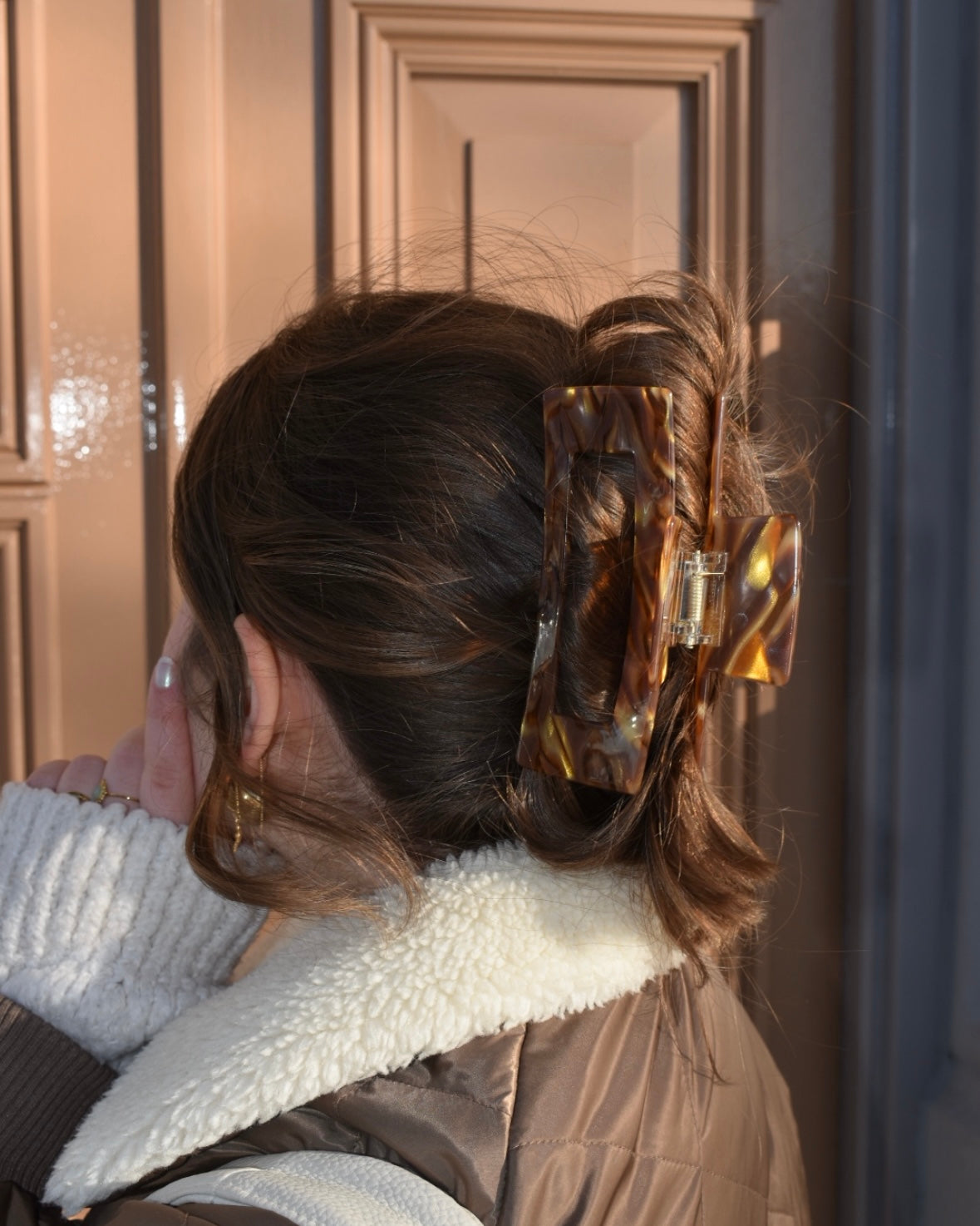 Haarclip XXL - Bruin