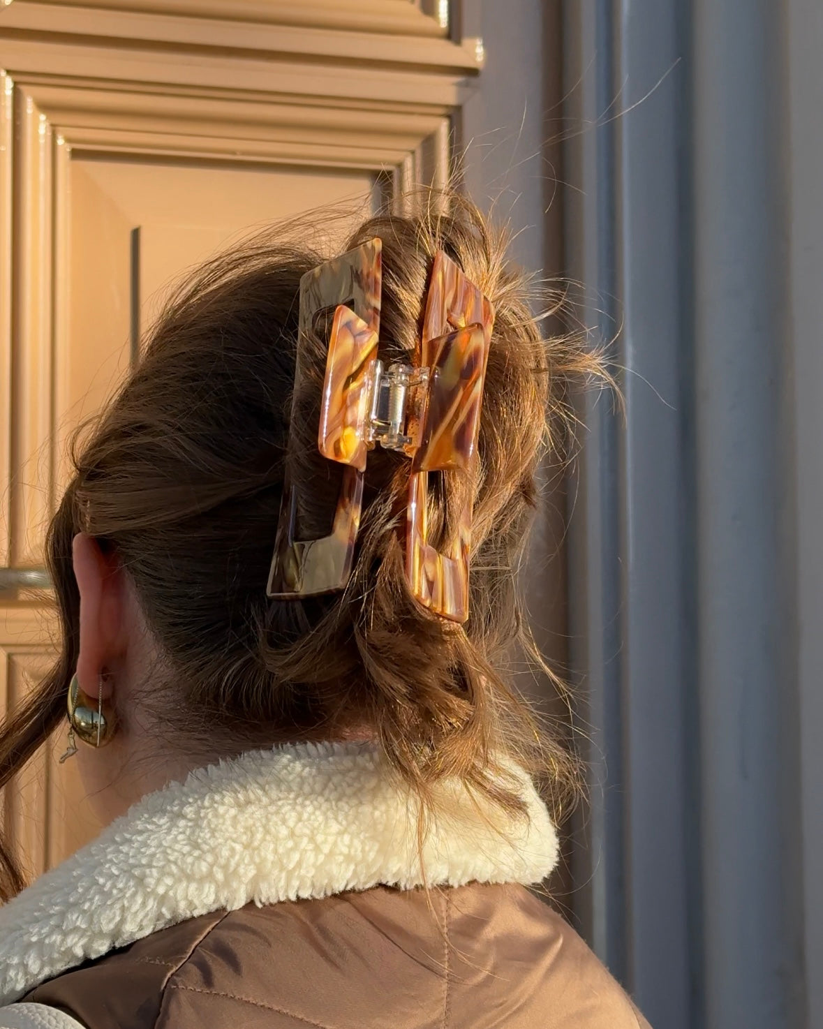 Haarclip XXL - Bruin