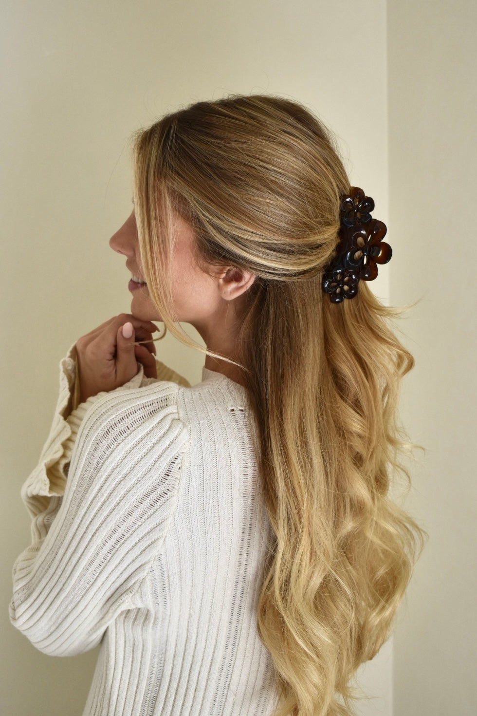 chique tijdloze bruine haarklem voor iederhaartype