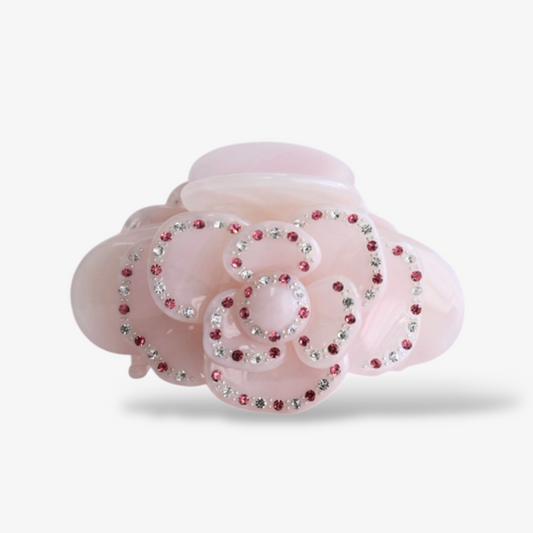 Rose hair clip - Brown