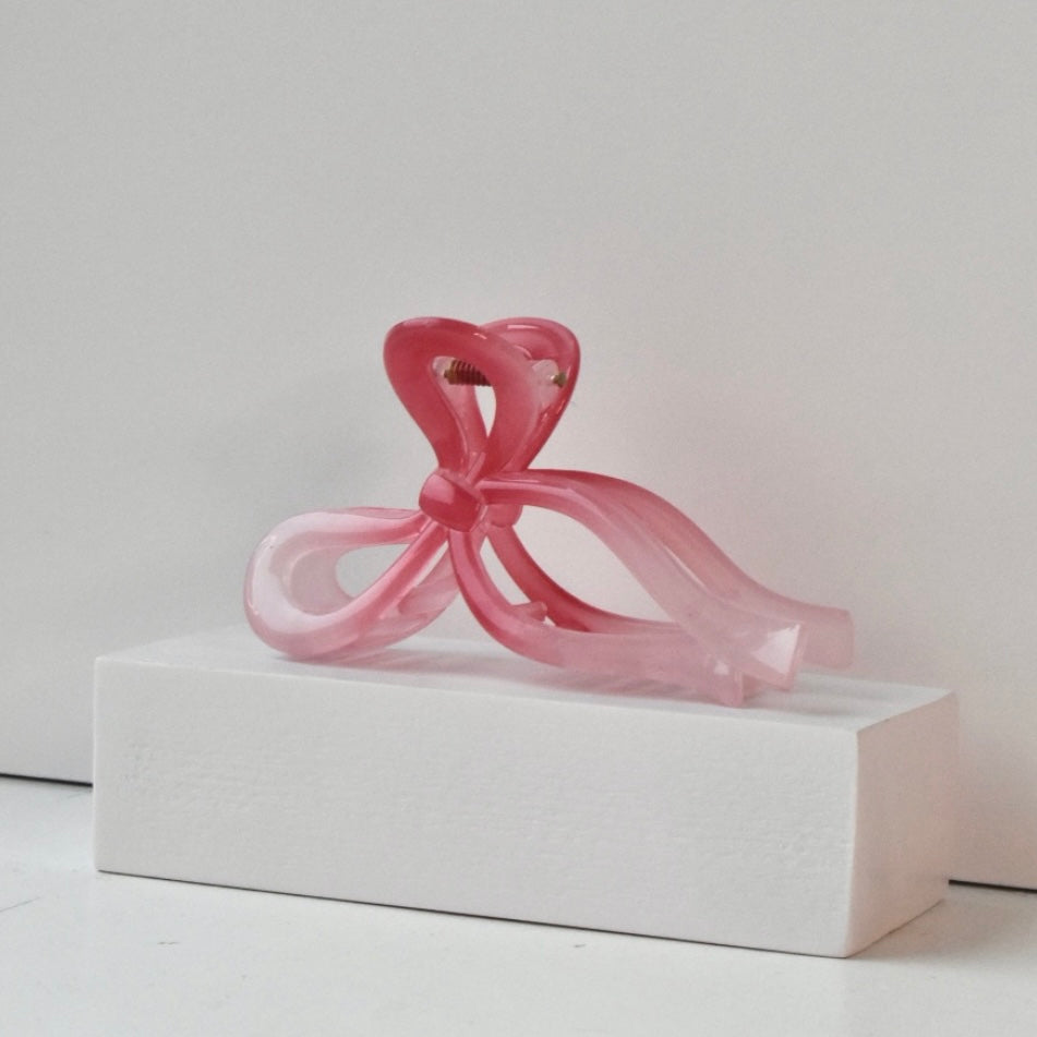 Bow haarclip - Roze