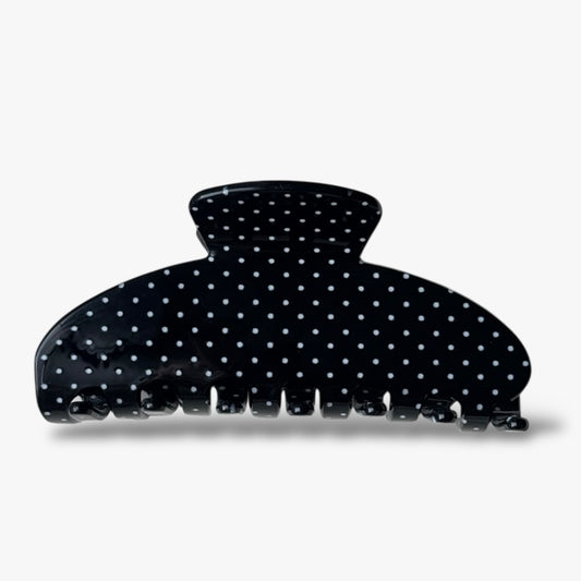Daily Haarclip  - Polka dot black