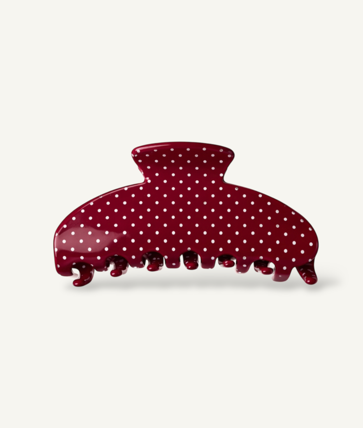 Daily Haarclip  - Polka dot burgandy