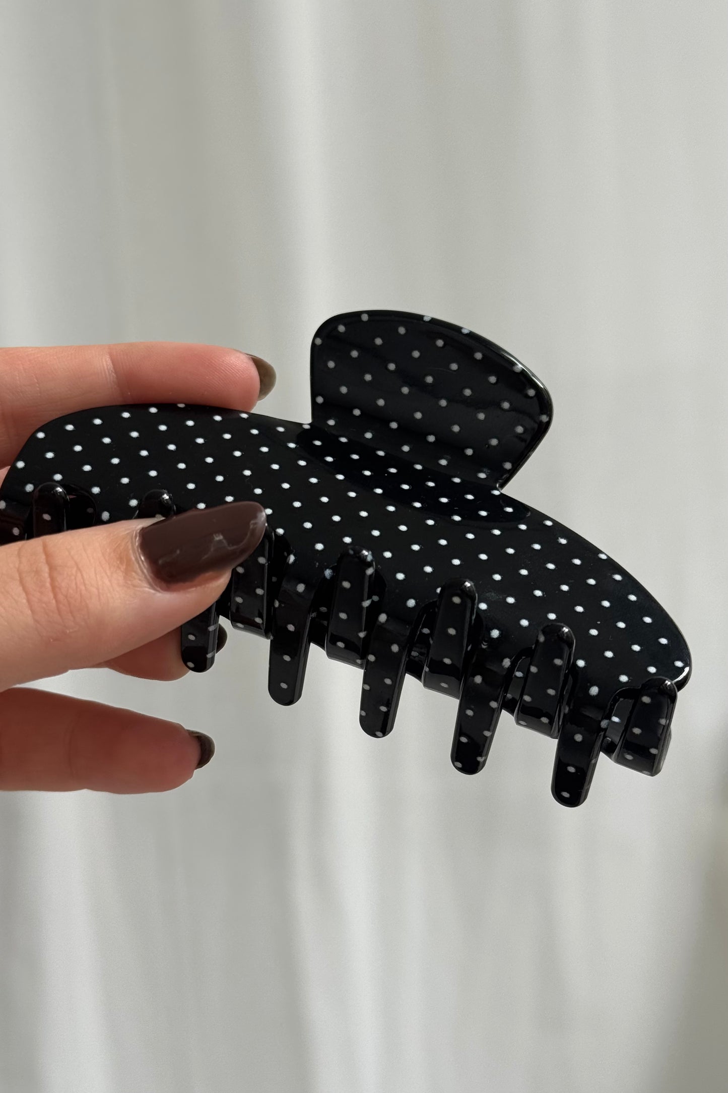 Daily Haarclip  - Polka dot black