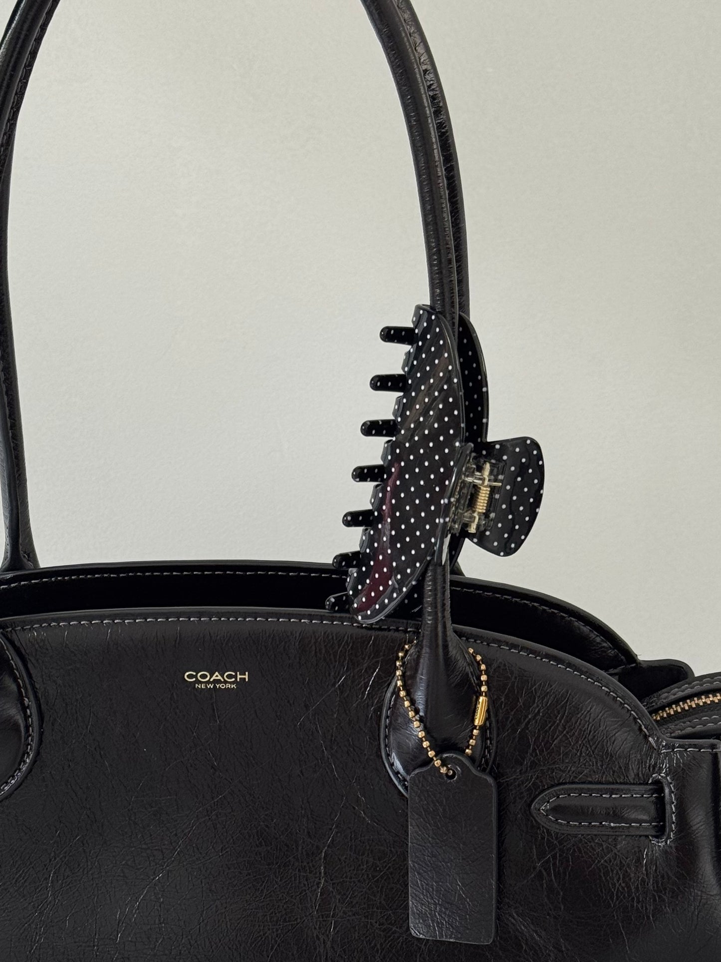 Daily Haarclip  - Polka dot black