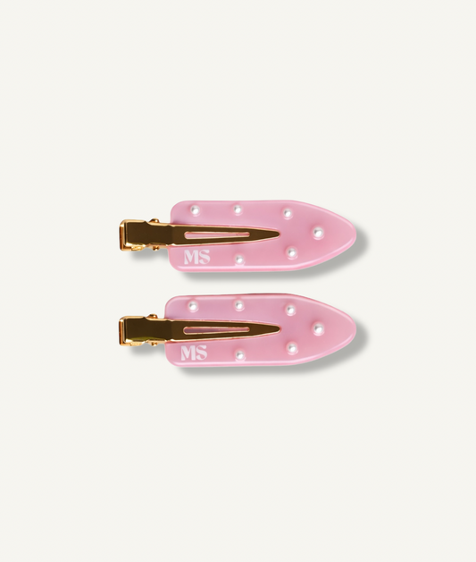 GRWM Clips - Pearl pink